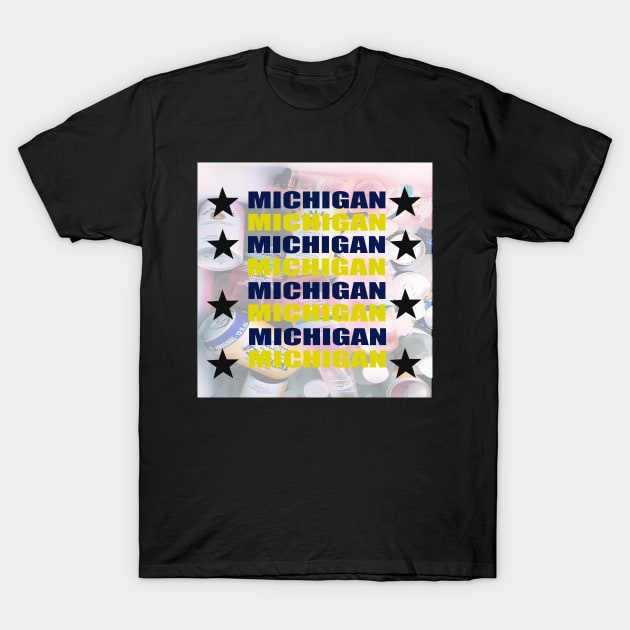 umich x 4 T-Shirt by designs-hj